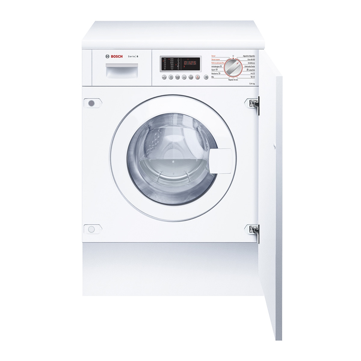 Bosch – Lavadora secadora integrable Bosch 7 kg / 1.355 rpm – WKD28543ES.