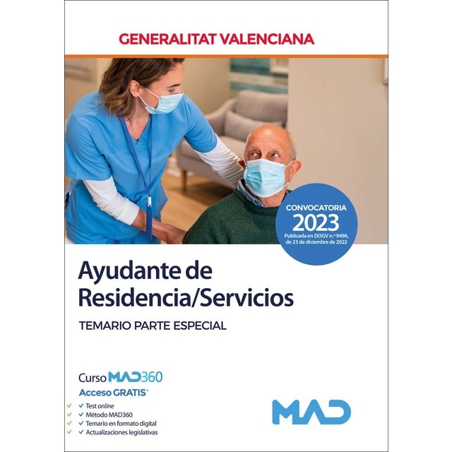 Ayudante de Residencia/Servicios de la Generalitat Valenciana. Temario Parte Especial (Tapa blanda)