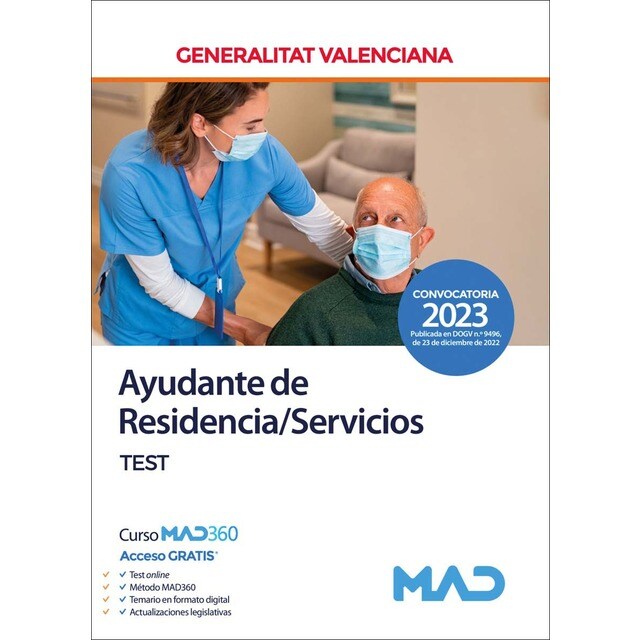 Ayudante de Residencia/Servicios de la Generalitat Valenciana. Test (Tapa blanda)