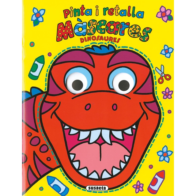 Dinosaures pinta i retalla màscares
