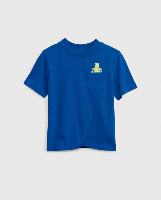 Camiseta de niño liso de manga corta
