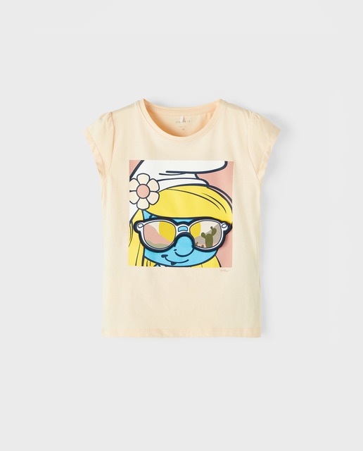 Camiseta niña licencia Pitufos