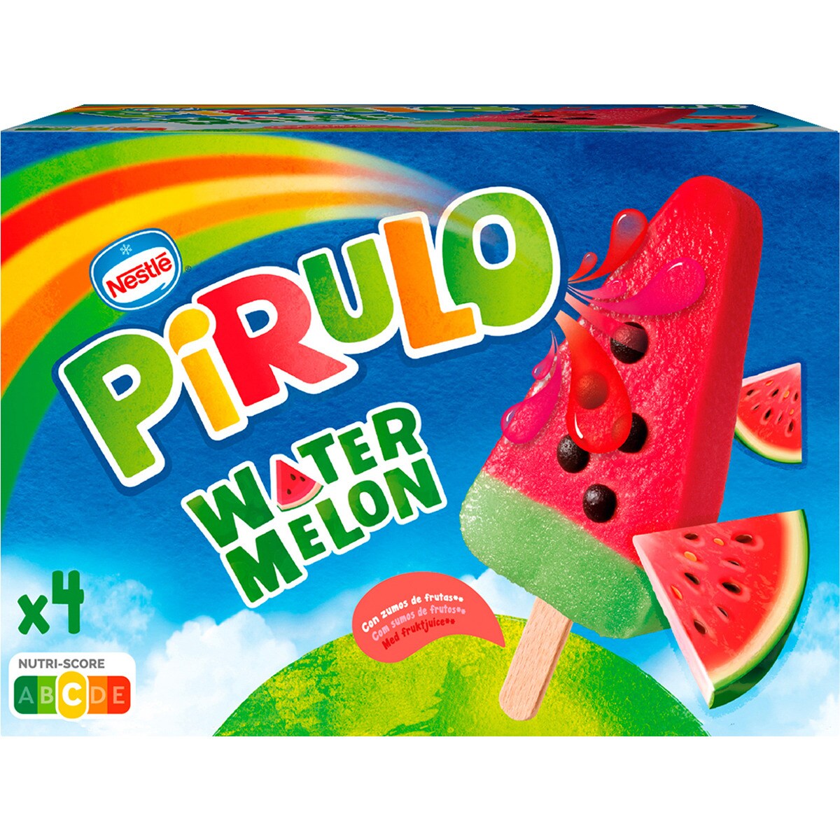 Watermelon helado con sabor a sandía y manzana con pepitas de cacao 4