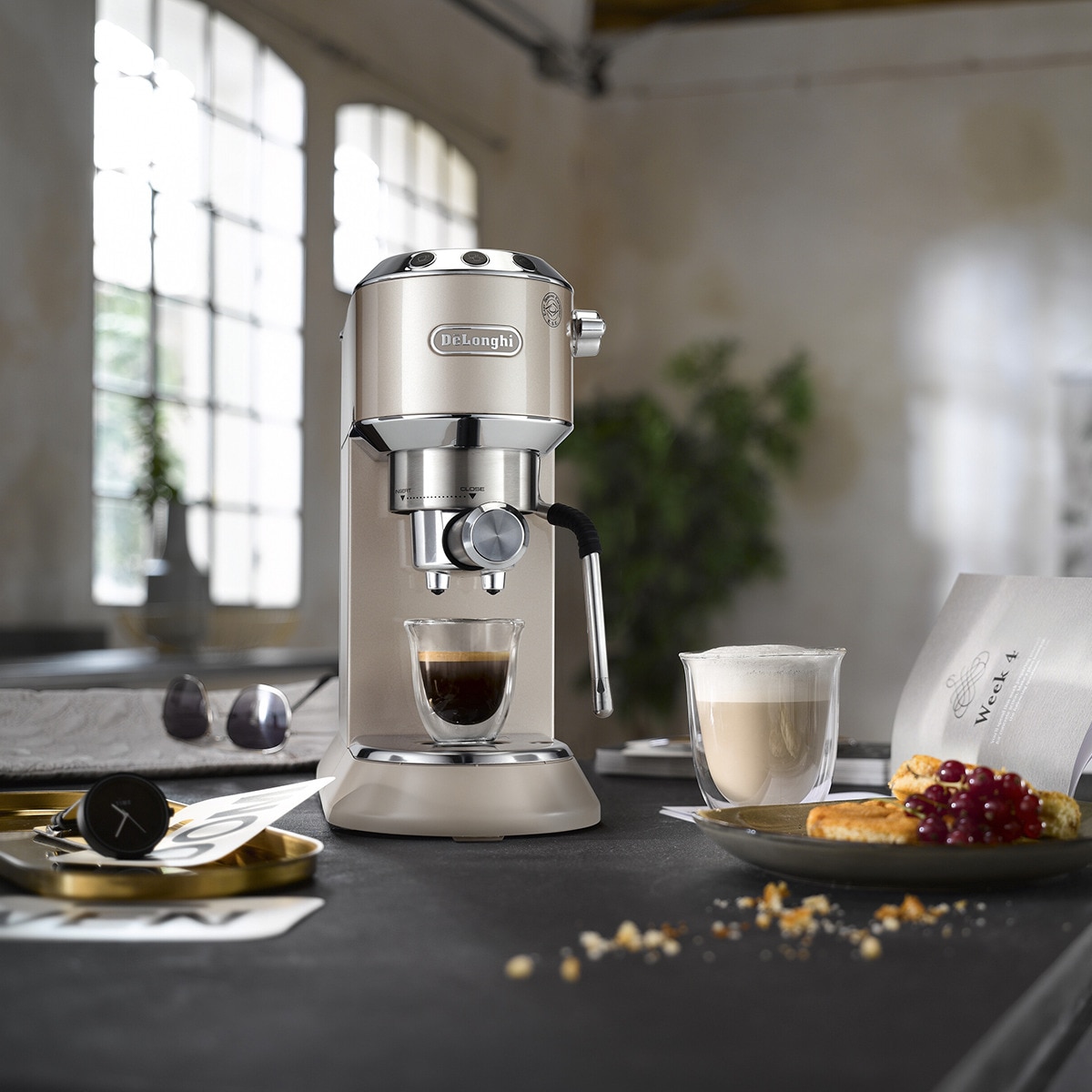 De'Longhi Dedica Arte EC885.BG manual pump coffee maker with new My ...