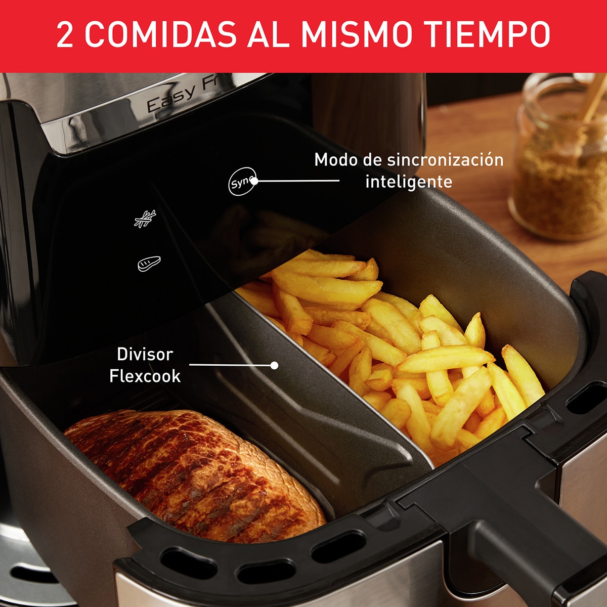 Freidora De Aire Moulinex Easy Fry & Grill XXL Con Capacidad De 6,5 Litros