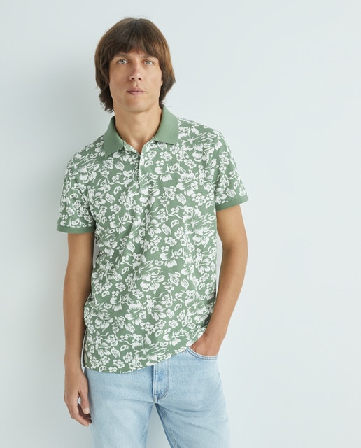 Floral polo mens on sale fashion