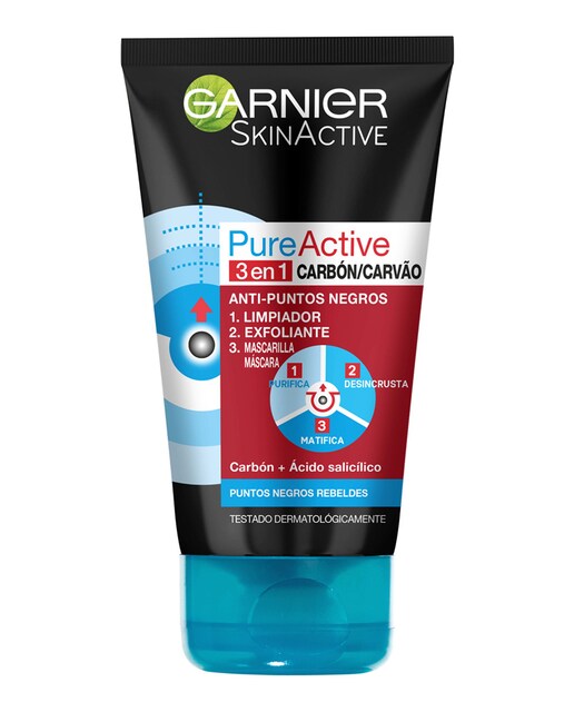 Garnier – Gel limpiador y exfoliante 3 en 1 Skin Active Garnier.