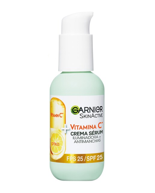 Garnier – Crema sérum iluminadora y antimanchas SPF25 Vitamina C Skin Active Garnier.