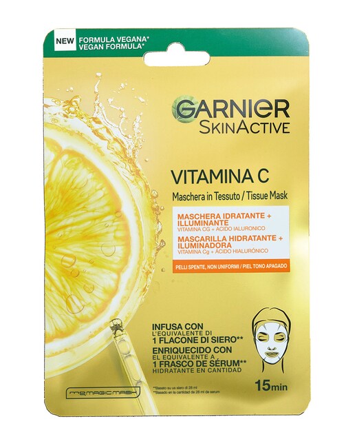 Garnier – Mascarilla hidratante e iluminadora Vitamina C Skin Active Garnier.