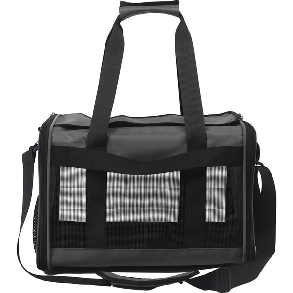 bolso transportín para perros y gatos color gris claro 40x25x28 cm 1 unidad