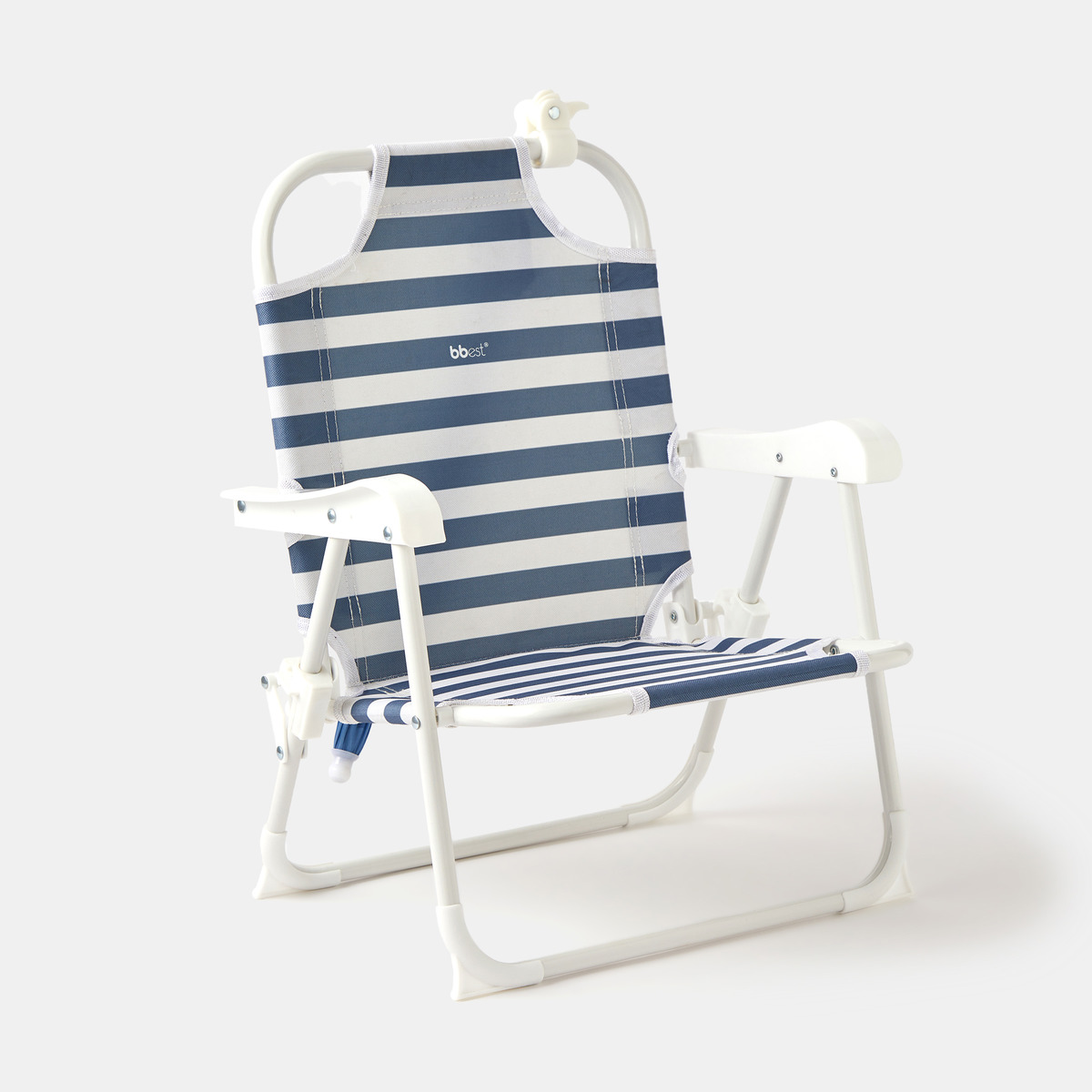 Cadeira de Praia Infantil com Guarda-sol Azul-marinho-2