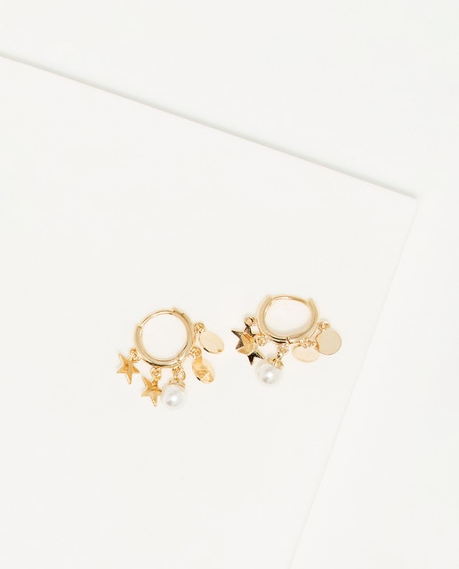 Arito estrella chapas perlas gold