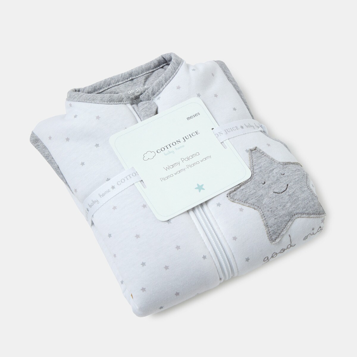 Manta de Pijama Warmy Basic 18-36 m Estrelas Cinzento-5