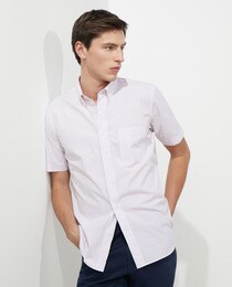 Men's two-tone stripe print shirt