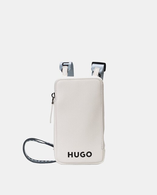 Porte-téléphone naturel avec logo contrastant