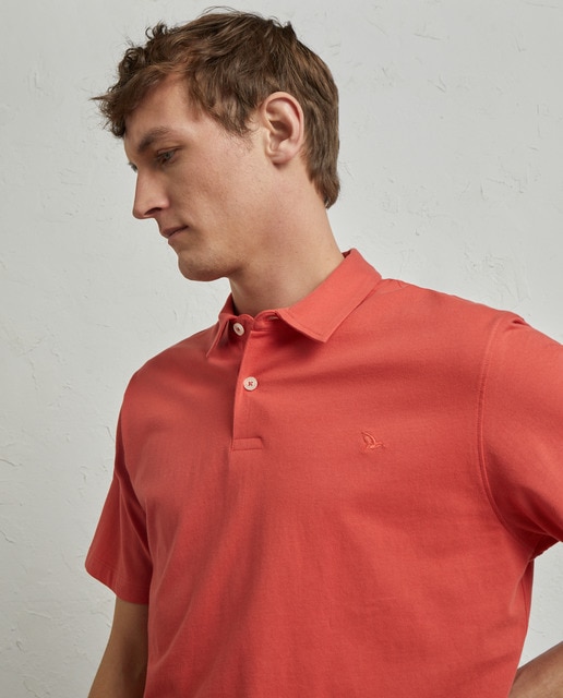 Polo manga corta liso de hombre