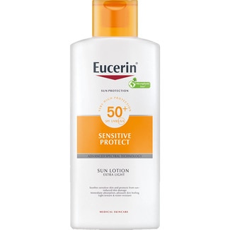 EUCERIN Sonnenschutzlotion extra light mit After Sun 150 ml für jeden Hauttyp Flacon 400 ml