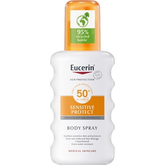 EUCERIN Sun Spray SPF50+ piel sensible protector solar nivel muy alto de protección celular 200 ml + pH5 Skin Protection loción