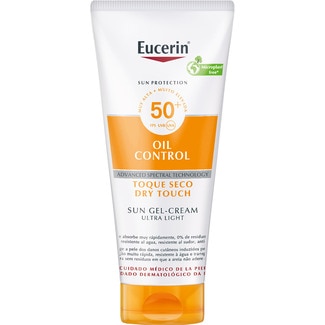 EUCERIN Sensitive Protect Dry Touch Sun Ultra Light gel crema corporal protectora solar SPF 50+ tubo 200 ml