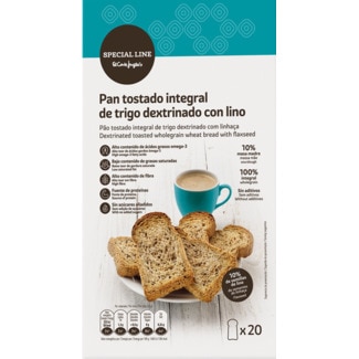 Special Line Pão Tostado Integral Dextrinado com Linhaça embalagem 300 g