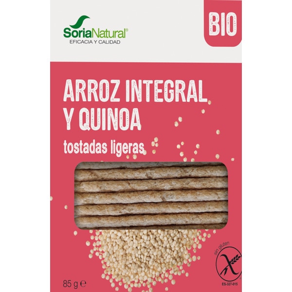 Tostas de Arroz e Quinoa Integral sem Glúten Biológica embalagem 100 g