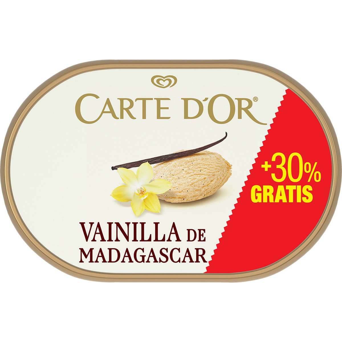 helado con vainilla de Madagascar + 30% gratis