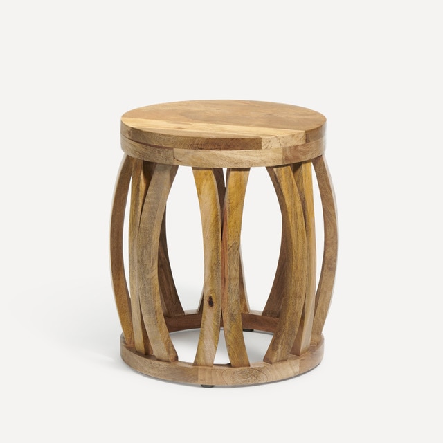 Mesa auxiliar de madera de mango Onda El Corte Inglés
