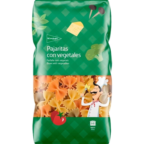 Farfalle com Vegetais embalagem 500 g