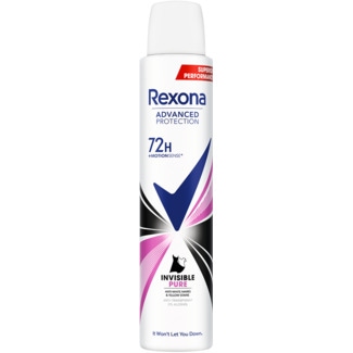 Rexona Desodorizante Spray Invisible Pure embalagem 200 ml