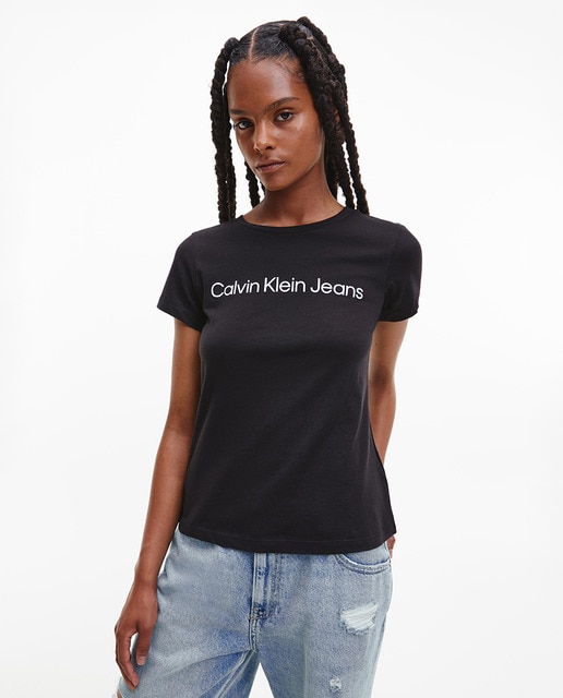 Calvin Klein Jeans - Camiseta de mujer Calvin Klein Jeans de algodón con logo.