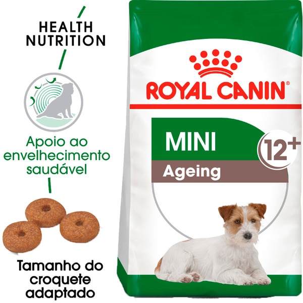 Ração para Cão Mini Ageing + 12 Anos com Mais de 10 kg embalagem 3,5 kg