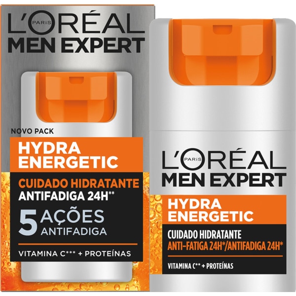Men Expert Cuidado Hidratante Hydra Energetic embalagem 50 ml