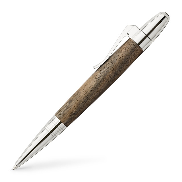 Bolígrafo Magnum punta B color negro Graf von Faber-Castell nogal.