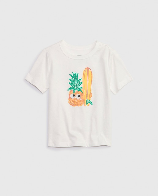 Camiseta de niño manga corta con estampado frontal