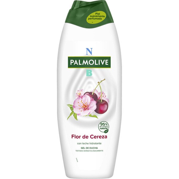 PALMOLIVE gel de baño en crema Natur Balance Flor de Cereza cuidado Hidratante botella 550 ml + 50 ml gratis