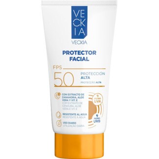 Veckia Protetor Solar Facial FP50 embalagem 50 ml