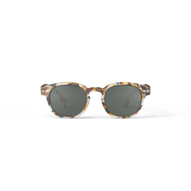 Gafas de sol para niños de 5 a 10 años Izipizi #C forma cuadrada carey azul.