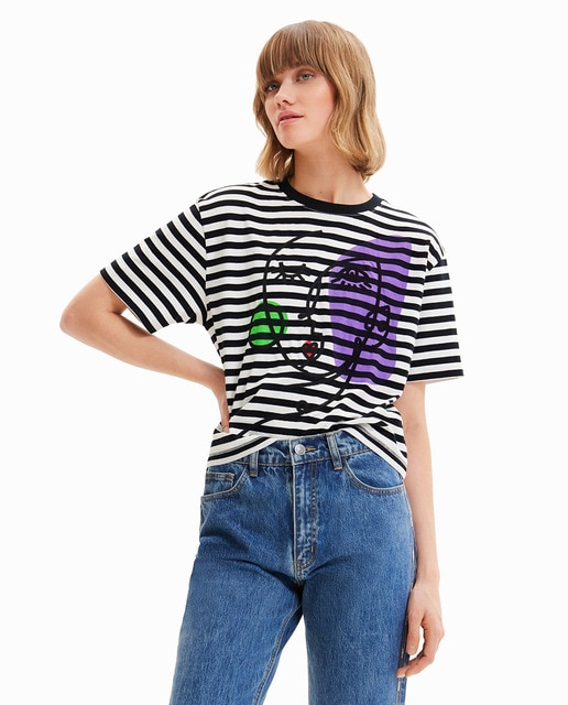 Camiseta rayas cara arty