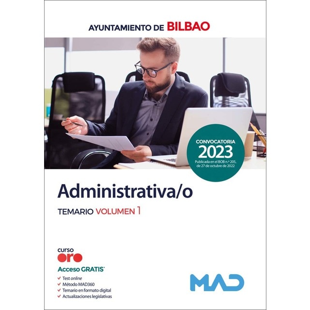 Administrativa/o del Ayuntamiento de Bilbao. Temario volumen 1 (Tapa blanda)