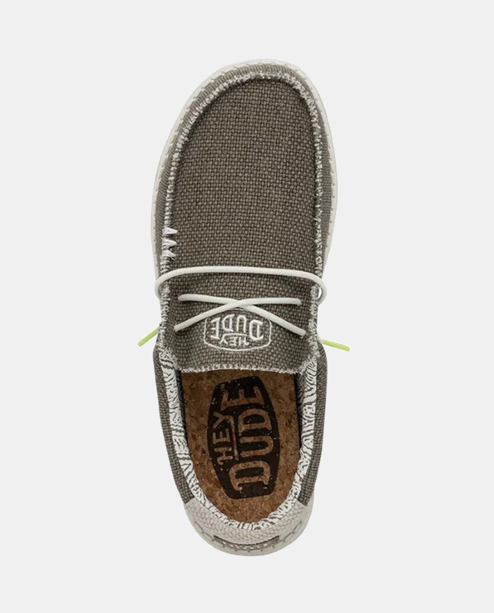 Sapatos de Atacadores Wally Braided com Sola Ultralight e em Têxtil Bege-6