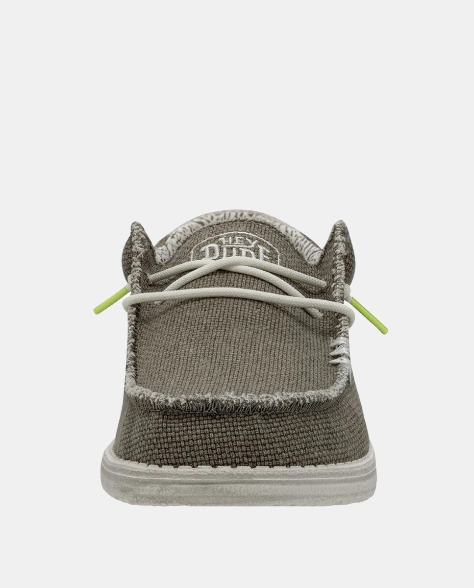 Sapatos de Atacadores Wally Braided com Sola Ultralight e em Têxtil Bege-4