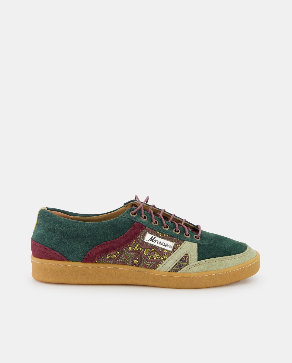 Morrison - Zapatillas Evergreen de hombre tipo casco bajas en serraje con estampado y detalles multicolor.
