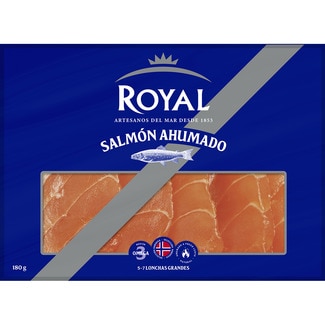 ROYAL Norwegian smoked salmon in large slices container 180 g
