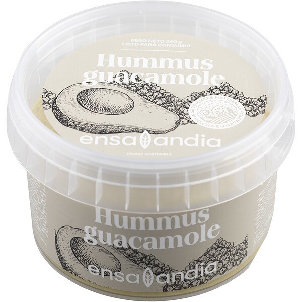 ENSALANDIA hummus de guacamole tarrina 240 g
