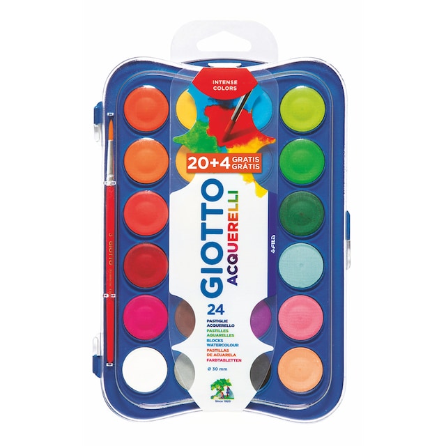 Estuche 24 acuarelas promo 20+4 gratis Giotto