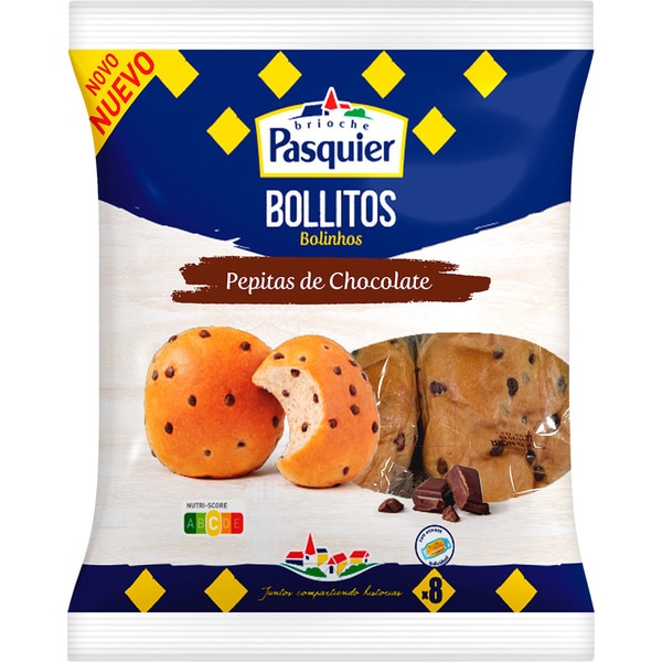 PASQUIER bollitos con pepitas de chocolate bolsa 333 g