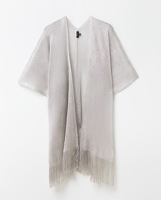 Lurex knit kimono