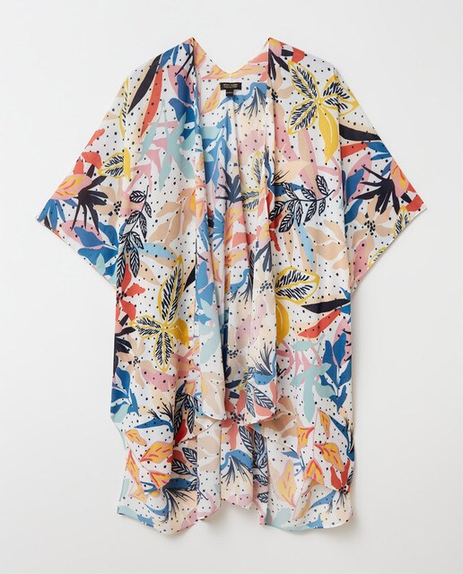 Polka dot print kimono