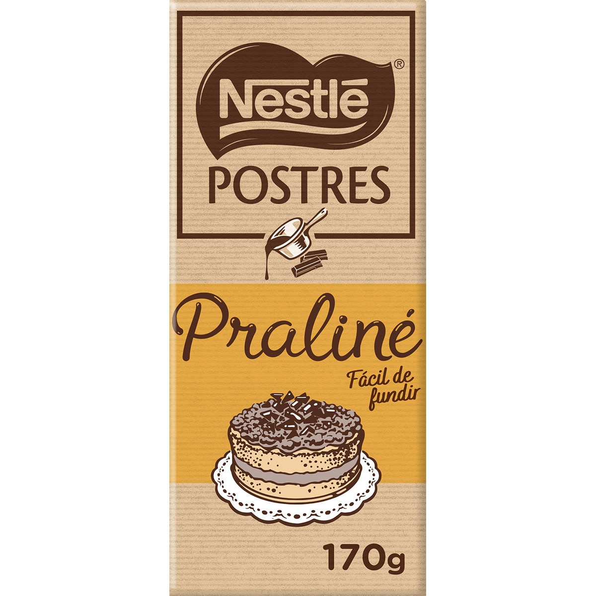 chocolate praliné con avellanas para repostería fácil de fundir