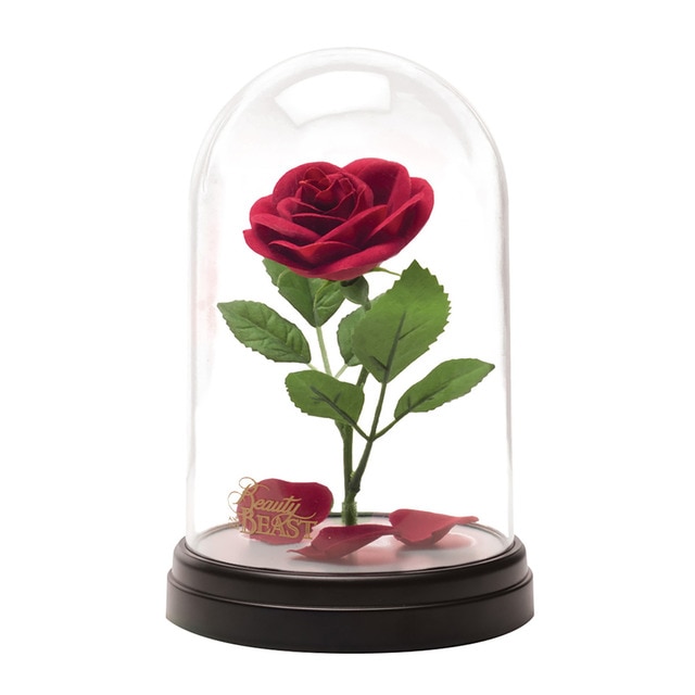Lámpara Disney La Bella y La Bestia Rosa Encantada